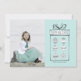 Cartão com fotos de Férias de enfeites de natal