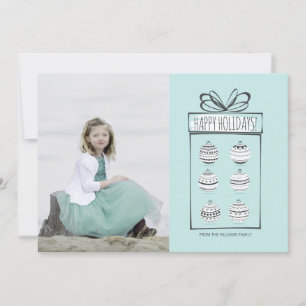 Cartão com fotos de Férias de enfeites de natal