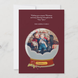 Cartão com fotos de Férias do Globo de Neve