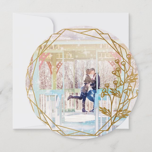 Cartão com fotos de Férias Elegante (Frente)