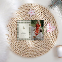 Cartão com fotos de férias minimalista de cores na