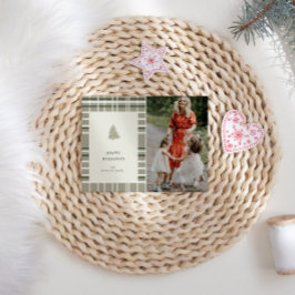 Cartão com fotos de férias minimalista de cores na