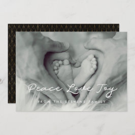 Cartão com fotos de Férias Minimalista do Peace Lo