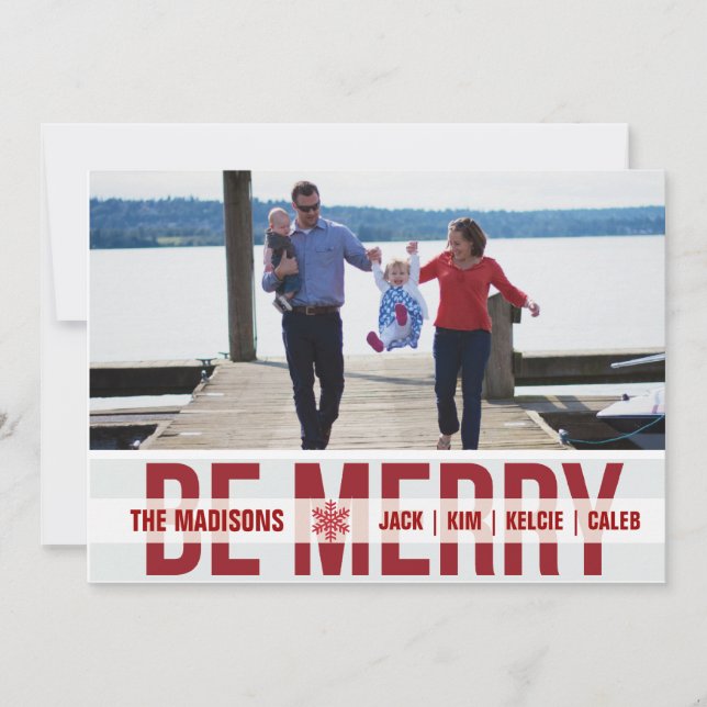 cartão com fotos de Férias 'Ski Patrol' (Scarlet) (Frente)