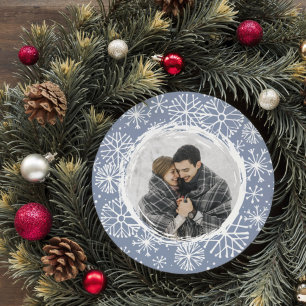 Cartão com fotos de Férias Snowball Round   Céu