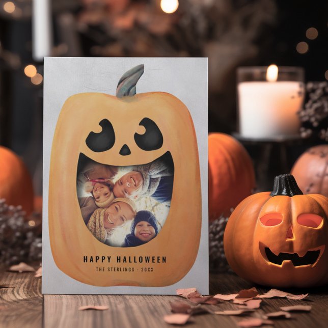 Cartão com fotos de Halloween com Jack O Lantern P (Criador carregado)