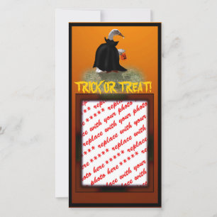 Cartão com fotos de Halloween ou Etiqueta de prese