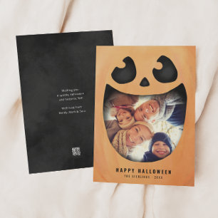 Cartão com fotos de Halloween Pumpkin Jack O Lan