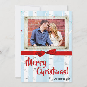 cartão com fotos de inverno XMAS, Árvore de Natal,