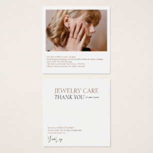 Cartão com fotos de Jewelry Care