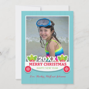 Cartão com fotos de Joy Feriado