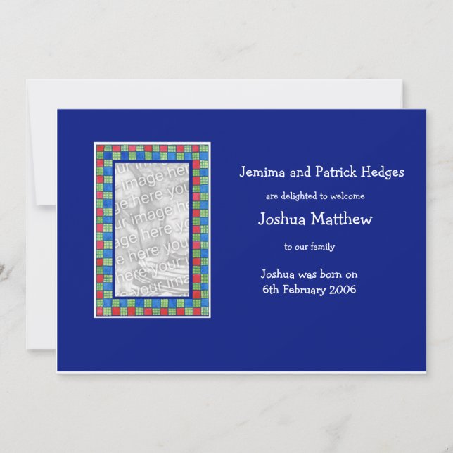 Cartão com fotos de lançamento de adoção personali (Frente)