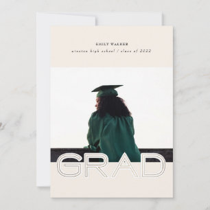 cartão com fotos de lançamento de graduação em neg