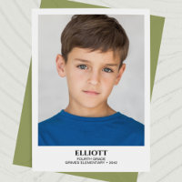 Cartão com fotos de manutenção do ano escolar