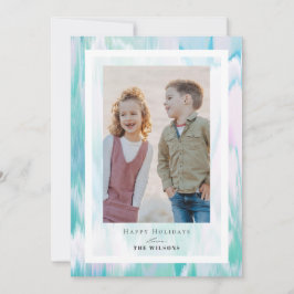 Cartão com fotos de Natal Aqua Colors