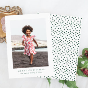 Cartão com fotos de Natal clássico e feliz