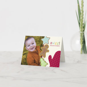 Cartão com fotos de Natal Cookies Feriado