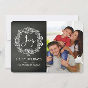 Cartão com fotos de Natal de Alegria Clássica