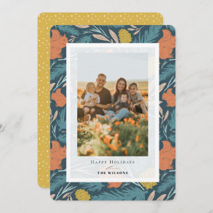 Cartão com fotos de Natal do Esquilo e Pinecone