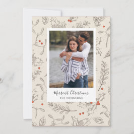 Cartão com fotos de Natal do Estilo Vintage