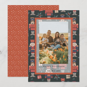 Cartão com fotos de Natal do Patterno Nutcracker