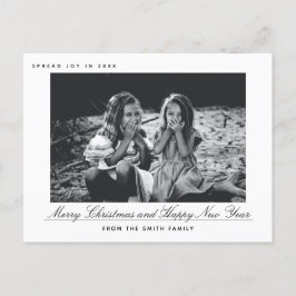 Cartão com fotos de Natal e Feliz ano novo Moderno