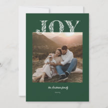Cartão com fotos de Natal Elegante para Joy Modern