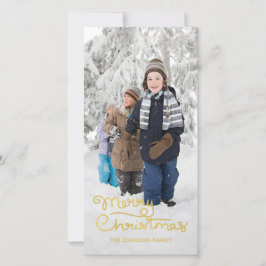 Cartão com fotos de Natal | Mão Escrita