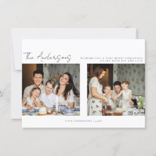 Cartão com fotos de Natal minimalista