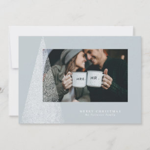 Cartão com fotos de Natal moderno de neve