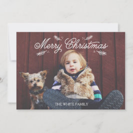 Cartão com fotos de Natal Pine Holiday