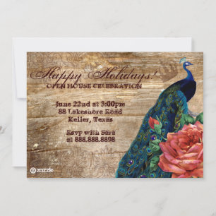 Cartão com fotos de Natal, Rosa de Peacock