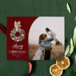 Cartão com fotos de Natal Rustic Felry<br><div class="desc">Um encantador e mesquinho minimalista Cartão com fotos de Feliz Natal com uma mistura perfeita de calor e nostalgia que certamente difunde a alegria de Natal! ✨ 🎄 Projetada pelo Design do Partido Cava</div>