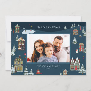 Cartão com fotos de Natal Village