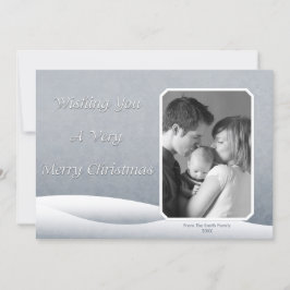 Cartão com fotos de neve congelado