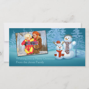 Cartão com fotos de Neve Festiva