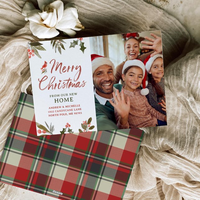 Cartão com fotos de Novo Endereço Feliz Natal (Criador carregado)