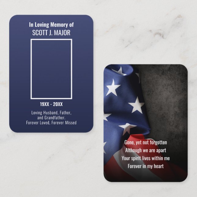 Cartão com fotos de Oração de Sinalizador Azul de  (Frente/Verso)