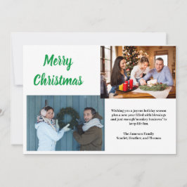 Cartão com fotos de Papais noeis de Natal