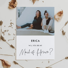 Cartão com fotos de proposta de Madrinha de casame