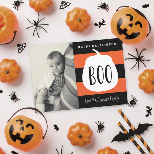 Cartão com fotos de Pumpkin Foto do Halloween