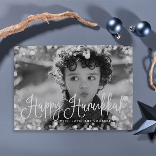 Cartão com fotos de Quadro de fosco Hanukkah
