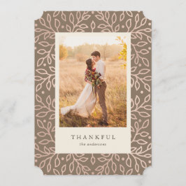 Cartão com fotos de queda agradecida