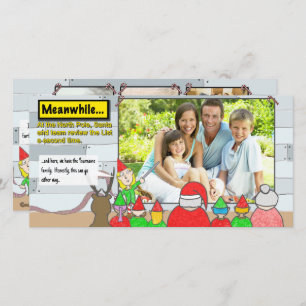 Cartão com fotos de Revisão da Lista de Natal