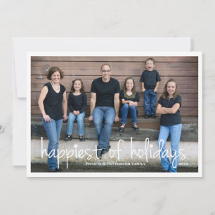 Cartão com fotos de saudação de Natal mais feliz