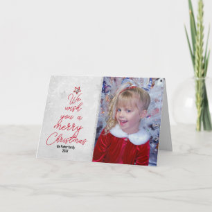 Cartão com fotos de saudações da árvore de Natal