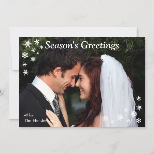 Cartão com fotos de Saudações da Época (Frente)