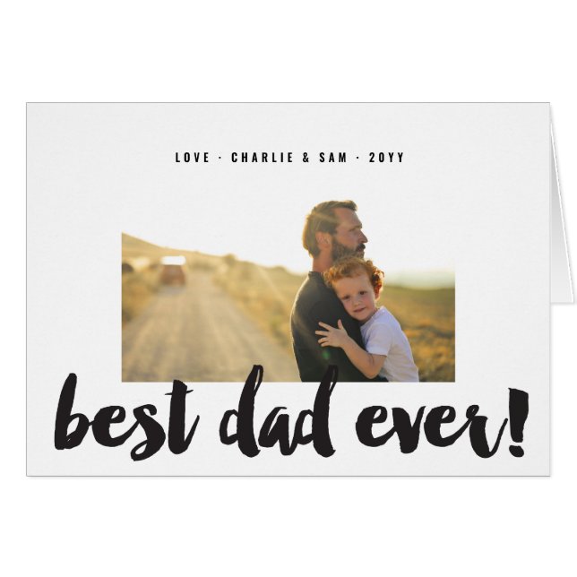 Cartão com fotos de Script de Pincel Negrito Mais  (Frente Horizontal)