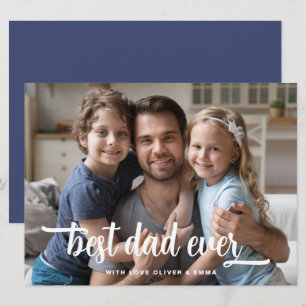 Cartão com fotos de Script do Melhor Pai do dia de
