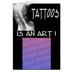 cartão com fotos de tatuagem